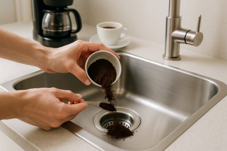 Použitá kávová sedlina na kuchyňské desce: co se stane za 20 minut