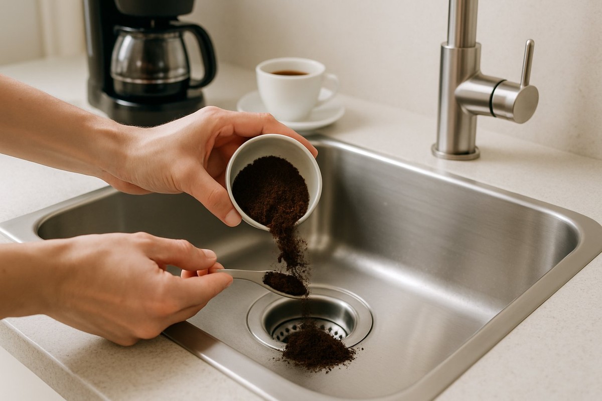 Použitá kávová sedlina na kuchyňské desce: co se stane za 20 minut