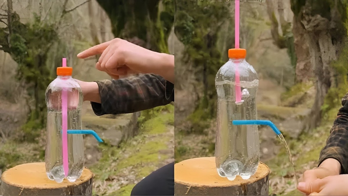 Převázaná plastová láhev na kohoutku zastaví kaprádí na sprše